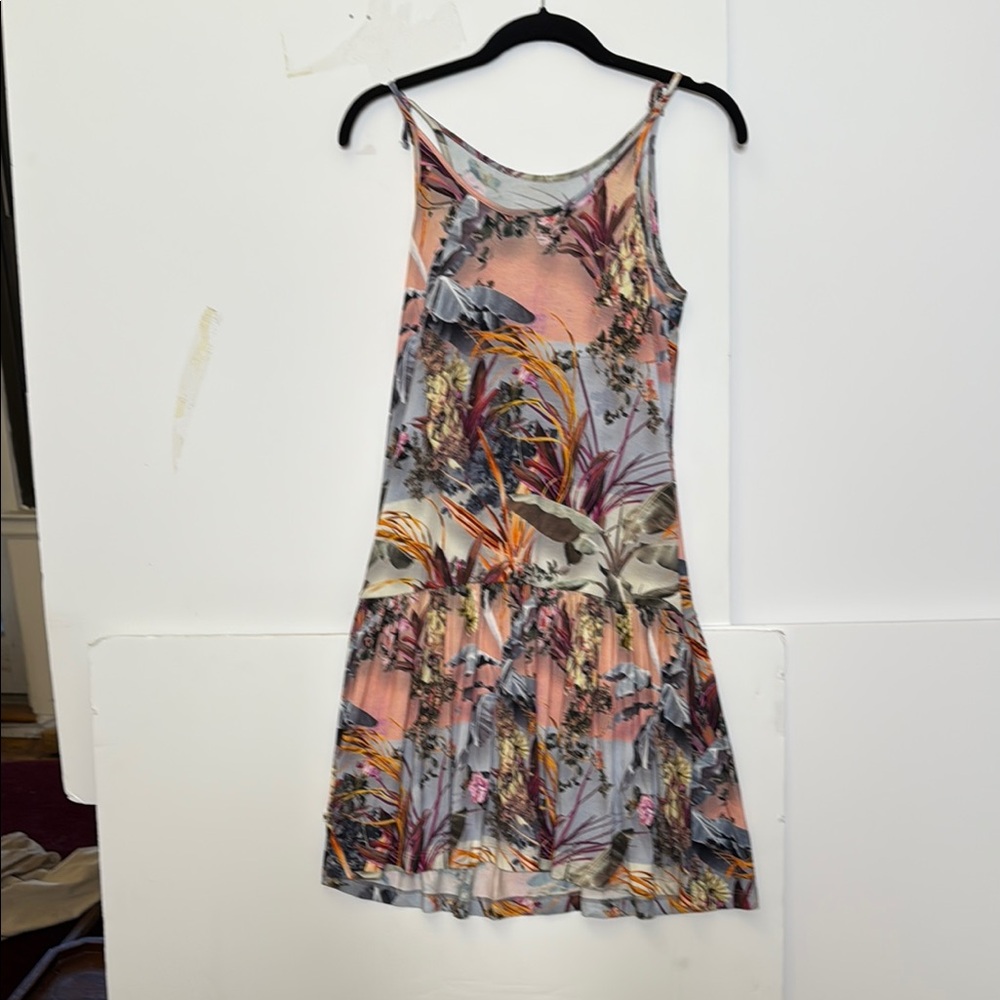 Molo Orange and Blue Tiered Ruffled Sundress